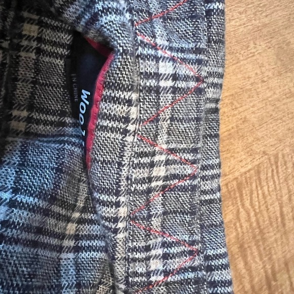 Woolly Dry Goods Cotton/Wool Navy/Gray Plaid Button Down - Picture 11 of 12